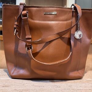 Donna Karan Tan Leather Tote Bag